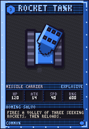 Rocket Tank — Common unit card